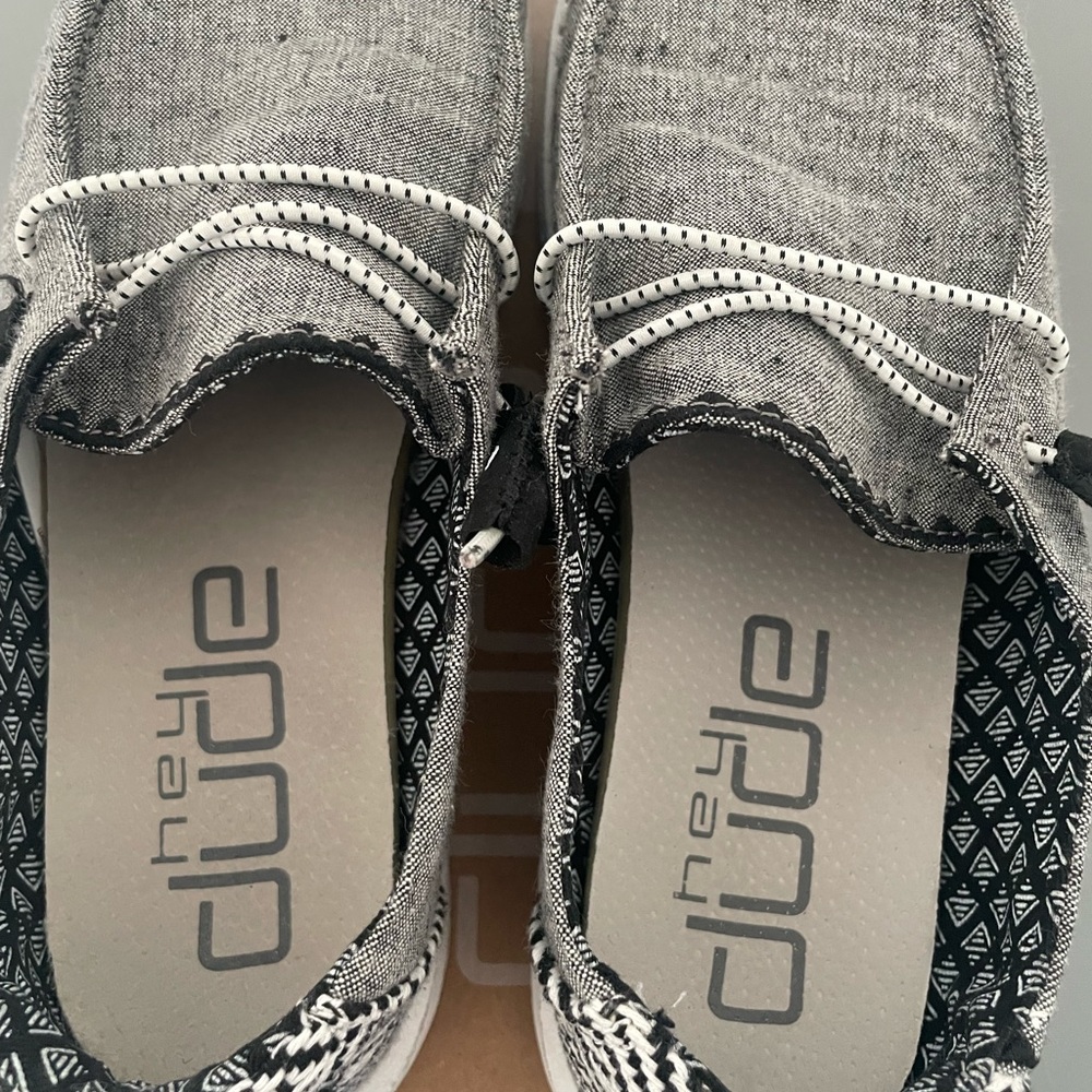 Hey Dude Wendy Chambray Onyx Shoes - Picture 6 of 8